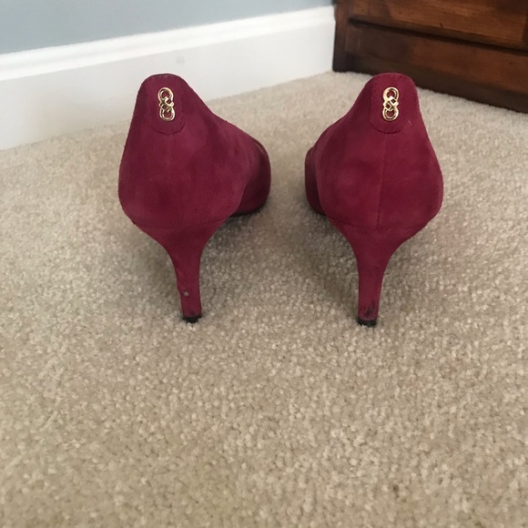 Cole Haan Magenta Suede Pumps - Picture 3 of 9